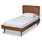 Baxton Studio Gisa Mid-Century Modern Transitional Walnut Brown Finished Wood Twin Size Platform Bed 187-11163-11158-Zoro - alternate 6